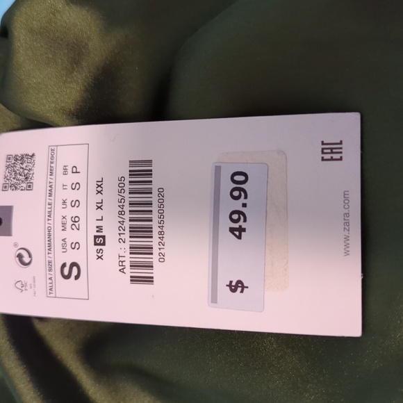 ZARA Dress Green Size Small - Picture 7 of 8